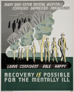 1940s National Mental Health Foundation poster on mental health care